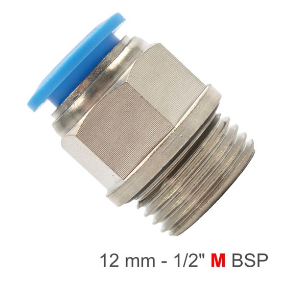 AIRCRAFT Pu Fitting Str. Stud W/o-ring 12mm-1/2' M